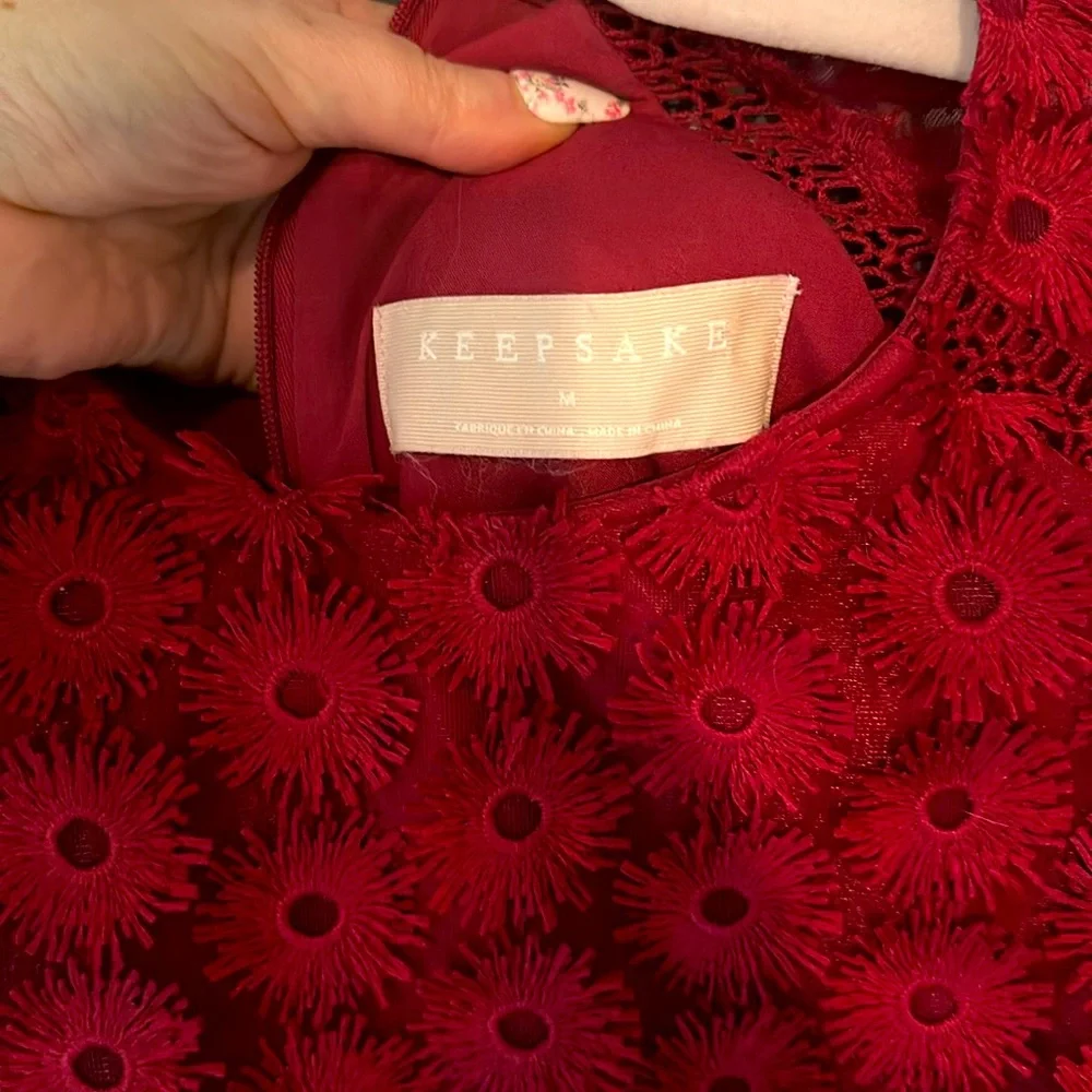 Burgundy red dress from Anthropologie by Keepsake. - Picture 4 of 6